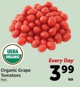 Safeway Organic Grape Tomatoes offer