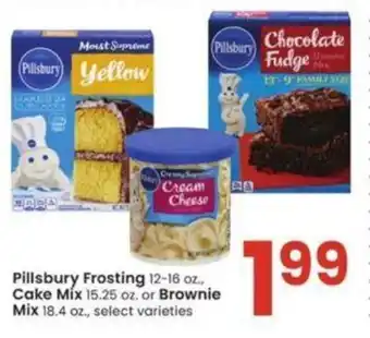 Albertsons Pillsbury Frosting 12-16 oz. Cake Mix 15.25 oz. or Brownie Mix 18.4 oz. offer