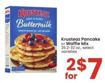 Albertsons Krusteaz Pancake or Waffle Mix 25.2-32 oz. offer