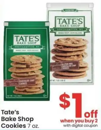 Albertsons Tate's Bake Shop Cookies 7 oz. offer