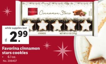 Lidl Favorina cinnamon stars cookies offer