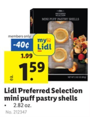 Lidl Lidl preferred selection mini puff pastry shells offer