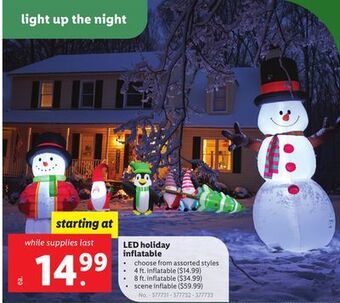 Lidl Led holiday inflatable offer