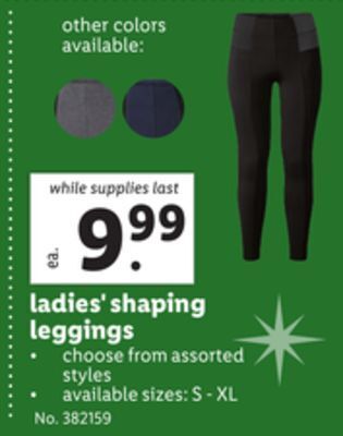 Lidl Ladies' shaping leggings offer