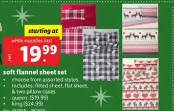 Lidl Soft flannel sheet set offer