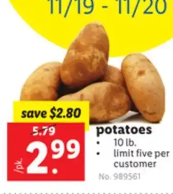 Lidl Potatoes offer