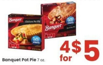 Albertsons Banquet Pot Pie 7 oz. offer