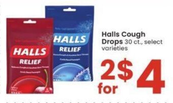 Albertsons Halls Cough Drops 30 ct. offer