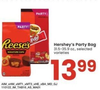 Albertsons Hershey's Party Bag offer
