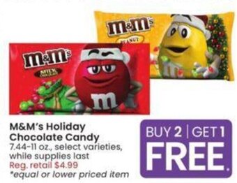 Albertsons M&M's Holiday Chocolate Candy offer