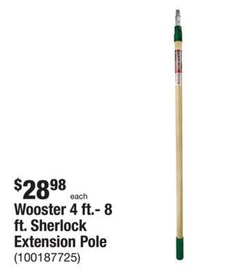 The Home Depot Wooster 4 ft.- 8 ft. sherlock extension pole offer