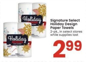 Albertsons Signature Select Holiday Design Paper Towels 2-pk. offer