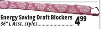 Ocean State Job Lot Energy saving draft blockers offer