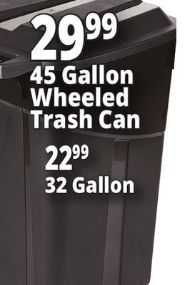 Ocean State Job Lot 45 gallon wheeled trash can offer