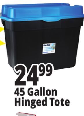 Ocean State Job Lot Storage essentials 45 gallon hinged tote offer