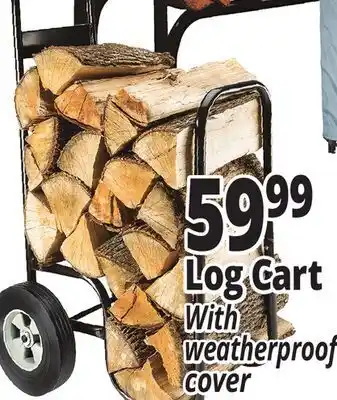 Ocean State Job Lot Wood burning log cart offer