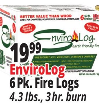 Ocean State Job Lot Envirolog 6pk. fire logs offer