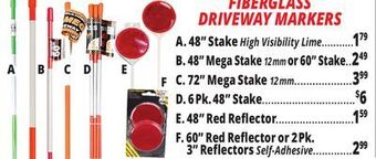 Ocean State Job Lot Fiberglass driveway markers offer