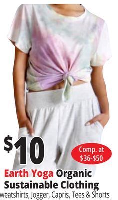 Ocean State Job Lot Earth yoga organic sustainable clothing offer