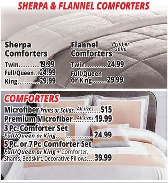 Ocean State Job Lot Sherpa & flannel comforters offer