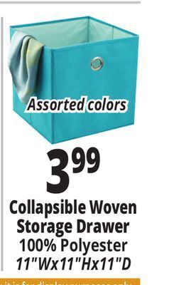 Ocean State Job Lot Collapsible woven storage drawer offer