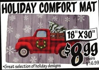 Ollie's 18" x 30" holiday comfort mat offer