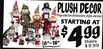 Ollie's Plush decor offer