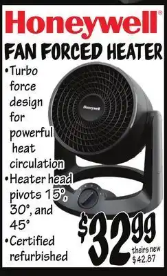 Ollie's Honeywell® fan forced heater offer