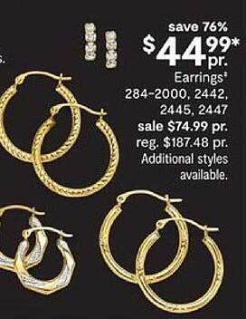 JC Penney Earrings offer