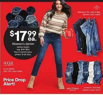 JC Penney Women's denim offer