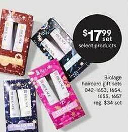 JC Penney Biolage haircare gift sets select products offer