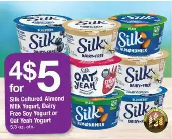 ACME Silk Cultured Almond Milk Yogurt, Dairy Free Soy Yogurt Or Oat Yeah Yogurt offer