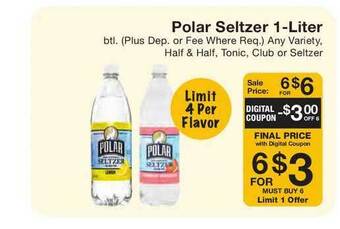 Fairway Store Market Polar Seltzer 1-liter offer