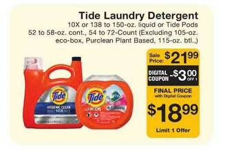 Fairway Store Market Tide Laundry Detergent offer