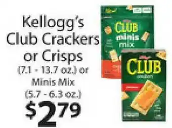 Family Fresh Market Kellogg's Club Crackers Or Crisps offer