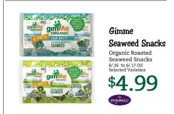 Harris Teeter Gimme Seaweed Snacks offer
