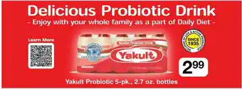 ACME Yakult Probiotic 5-pk offer