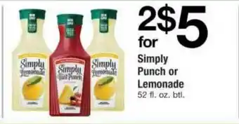 ACME Simply Punch Or Lemonade offer