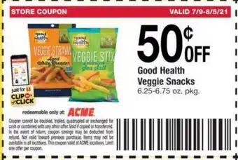 ACME Good Health Veggie Snacks offer