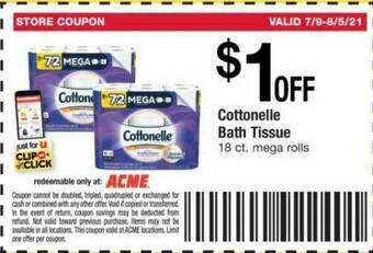 ACME Cottonelle Bath Tissue offer