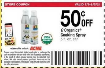 ACME O Organics Cooking Spray offer