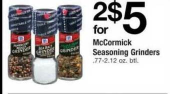 ACME Mccormick Seasoning Grinders offer
