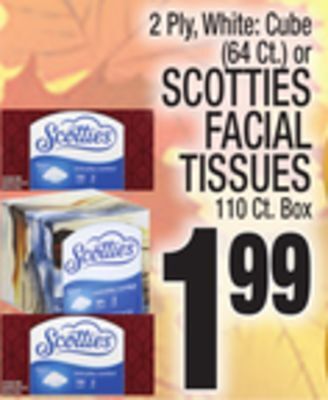 C Town Scotties facial tissues 110 ct. box offer