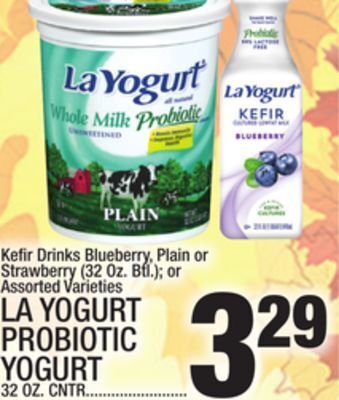 C Town La yogurt probiotic yogurt 32 oz. cntr. offer