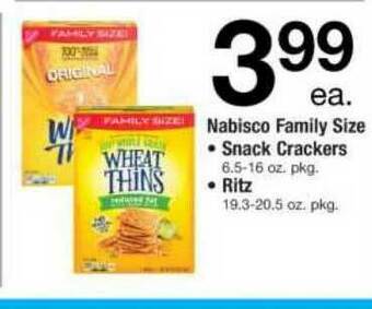 ACME Nabisco Family Size Snack Crackers, Ritz offer