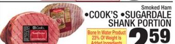 C Town Cook's • sugardale shank portion offer