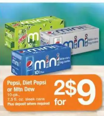 ACME Pepsi, Diet Pepsi Of Mtn Dew offer