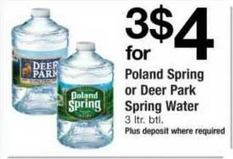 ACME Poland Spring Or Deer Park Spring Water offer