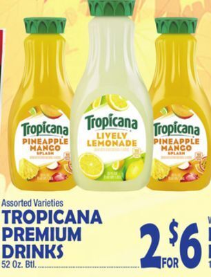 Bravo Supermarkets Tropicana premium drinks offer