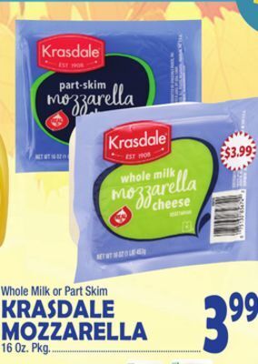 Bravo Supermarkets Krasdale mozzarella offer